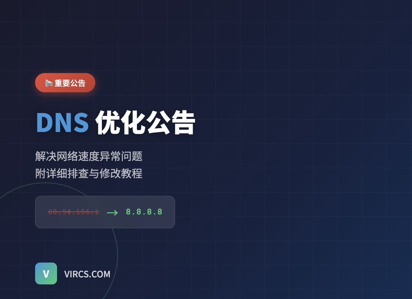 【DNS 优化公告】关于部分 VPS 用户网络速度问题的排查与解决方案